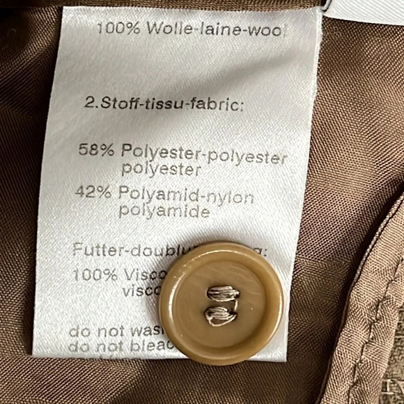 Akris Punto Bergdorf Goodman Pleated Wool Trousers Dress Pants in Tan - Size 12 - Picture 6 of 7